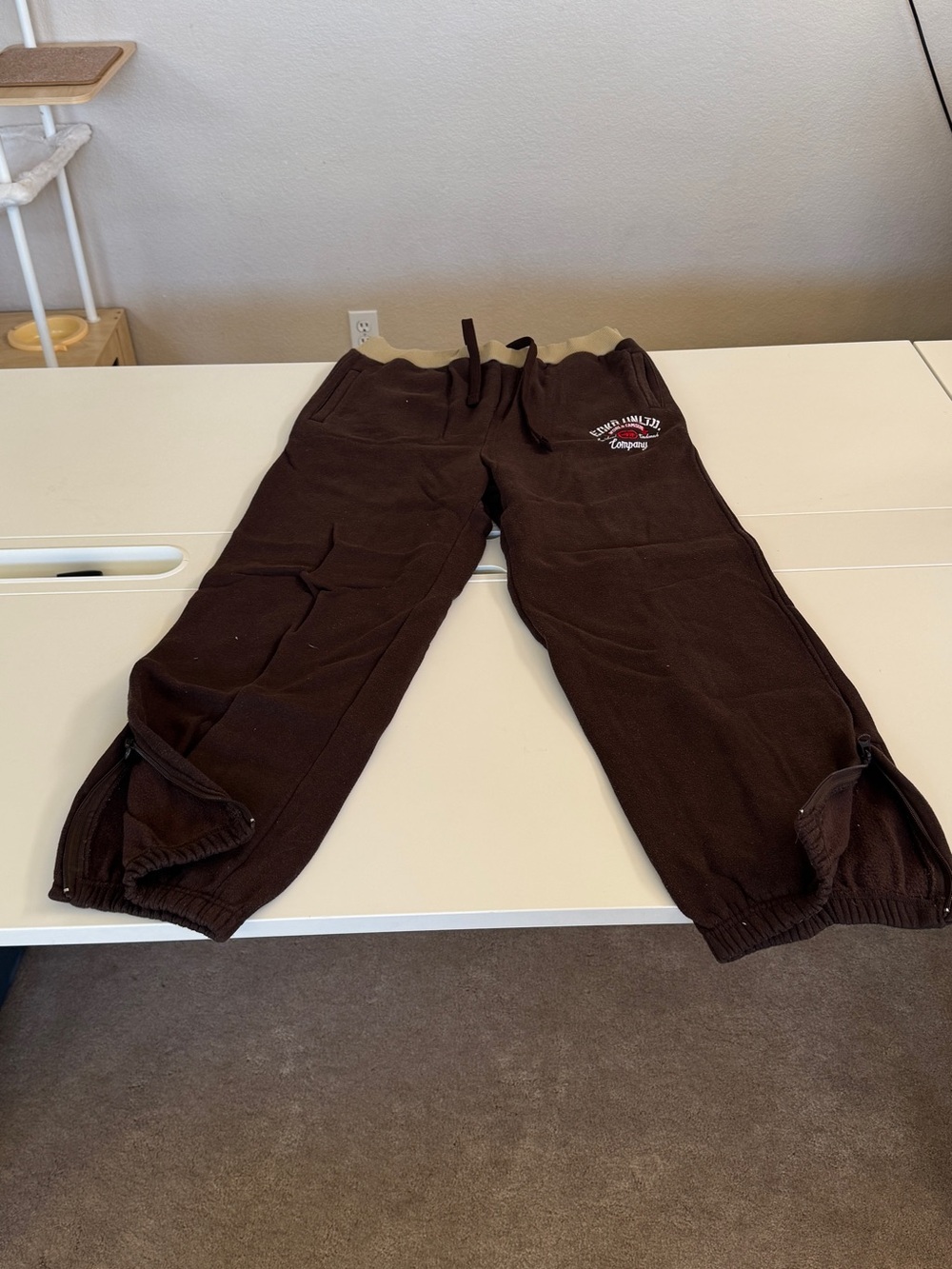 Ecko Unlimited Brown Men's Fleece Jogger Sweatpants
